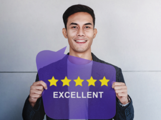 customer-experiences-concept-happy-client-showing-five-stars-rating-positive-review